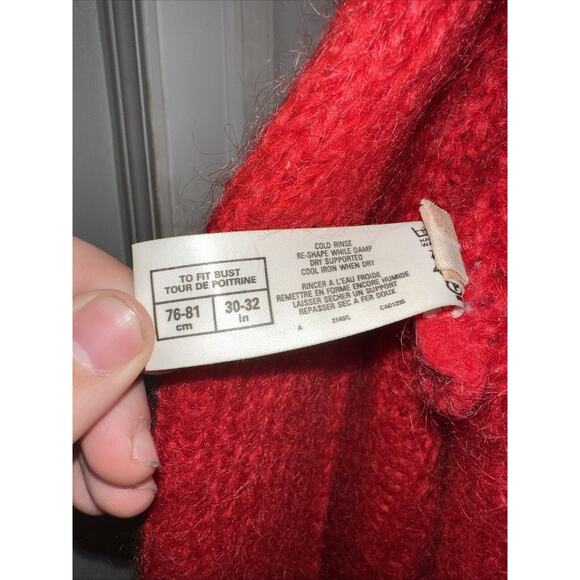 Vintage St Michael Womens Mohair Red Cardigan UK 8/10 US 36/38 EUR - Picture 7 of 9